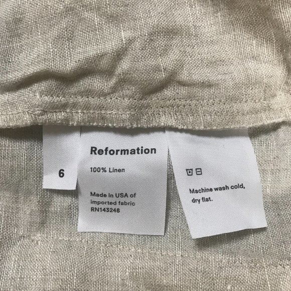 Reformation button front linen shorts - Picture 4 of 4